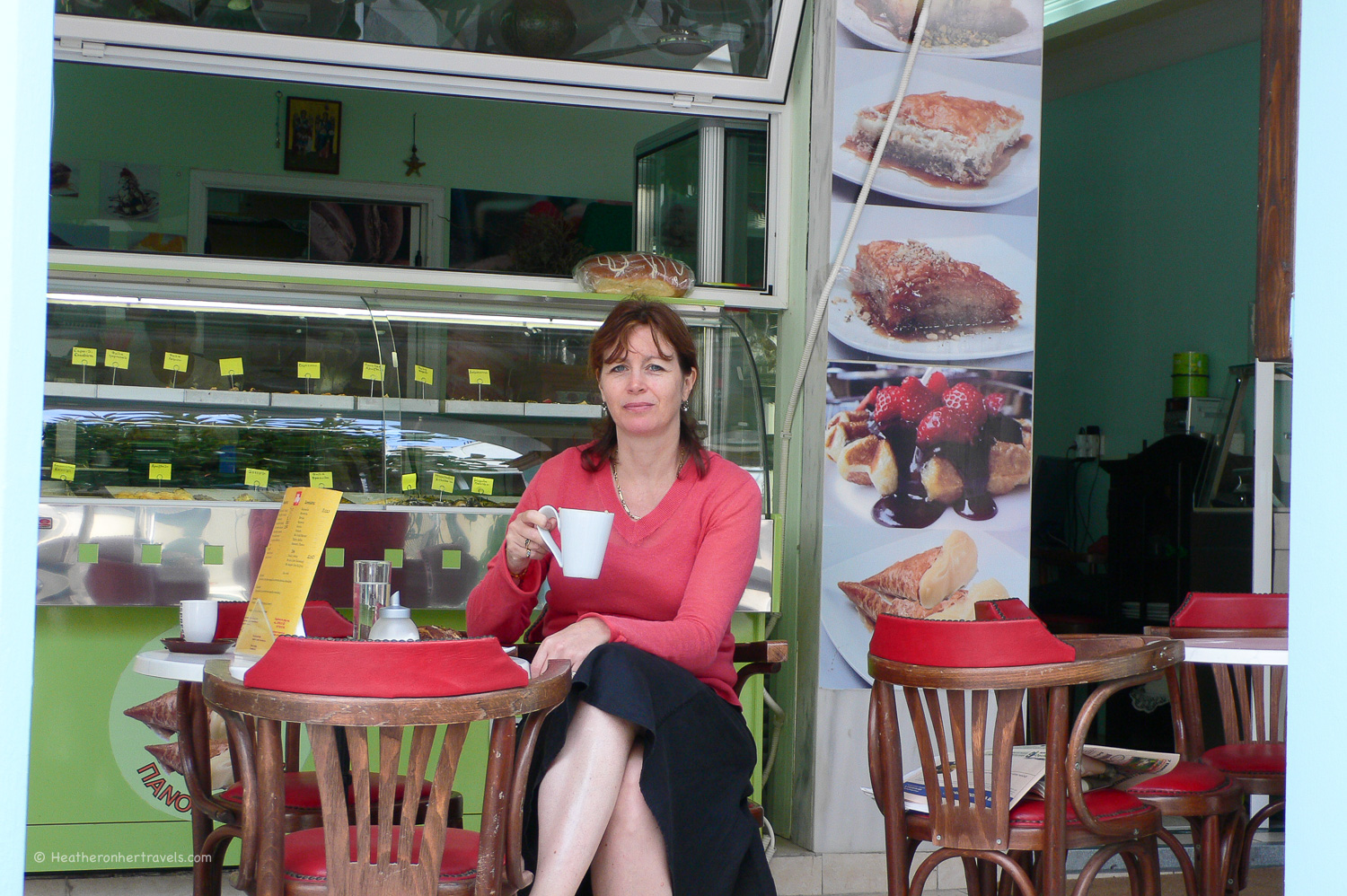 Coffee and cakes in Zante town