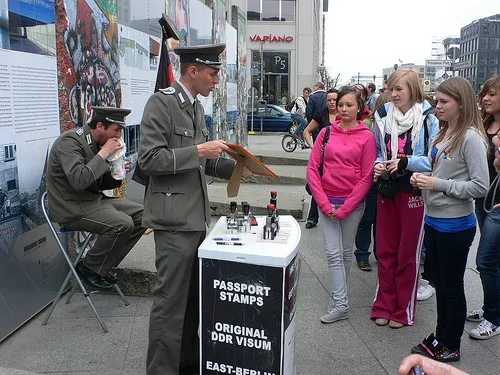 Getting our East Berlin Visas near Potsdamer Platz