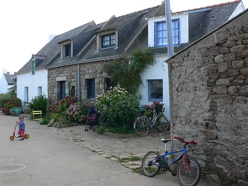 Cottages on Houat in Brittany