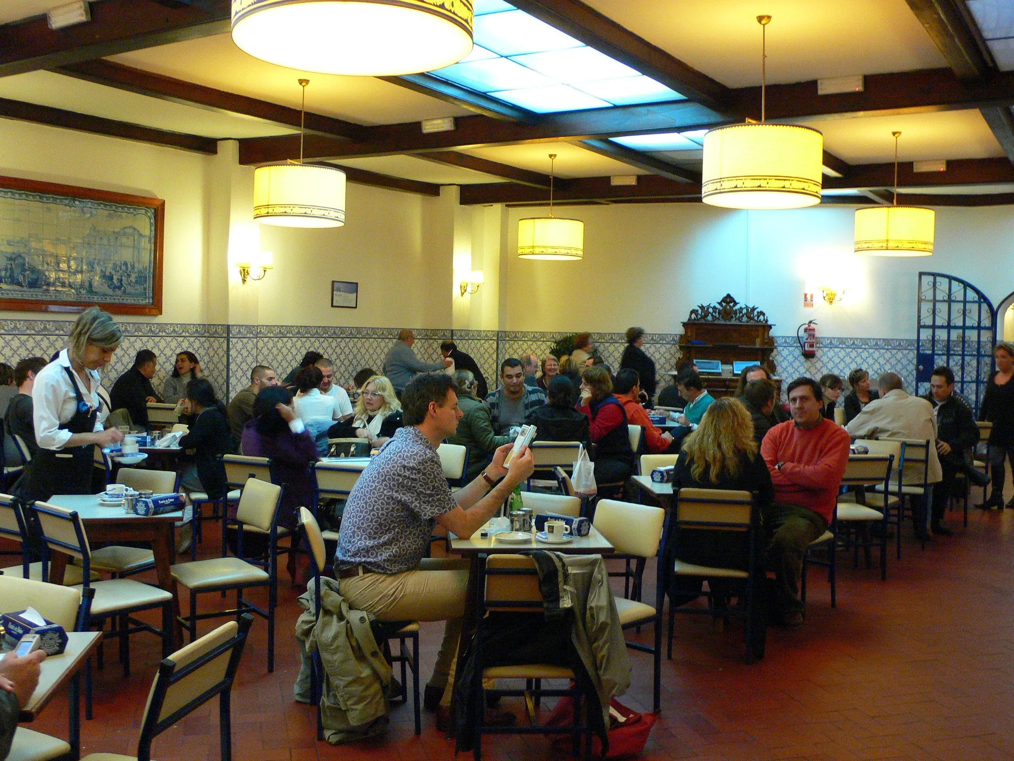 In the Pasteis de Belem shop in Lisbon