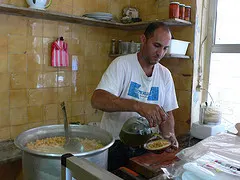 Chick peas and hummus in Sidon