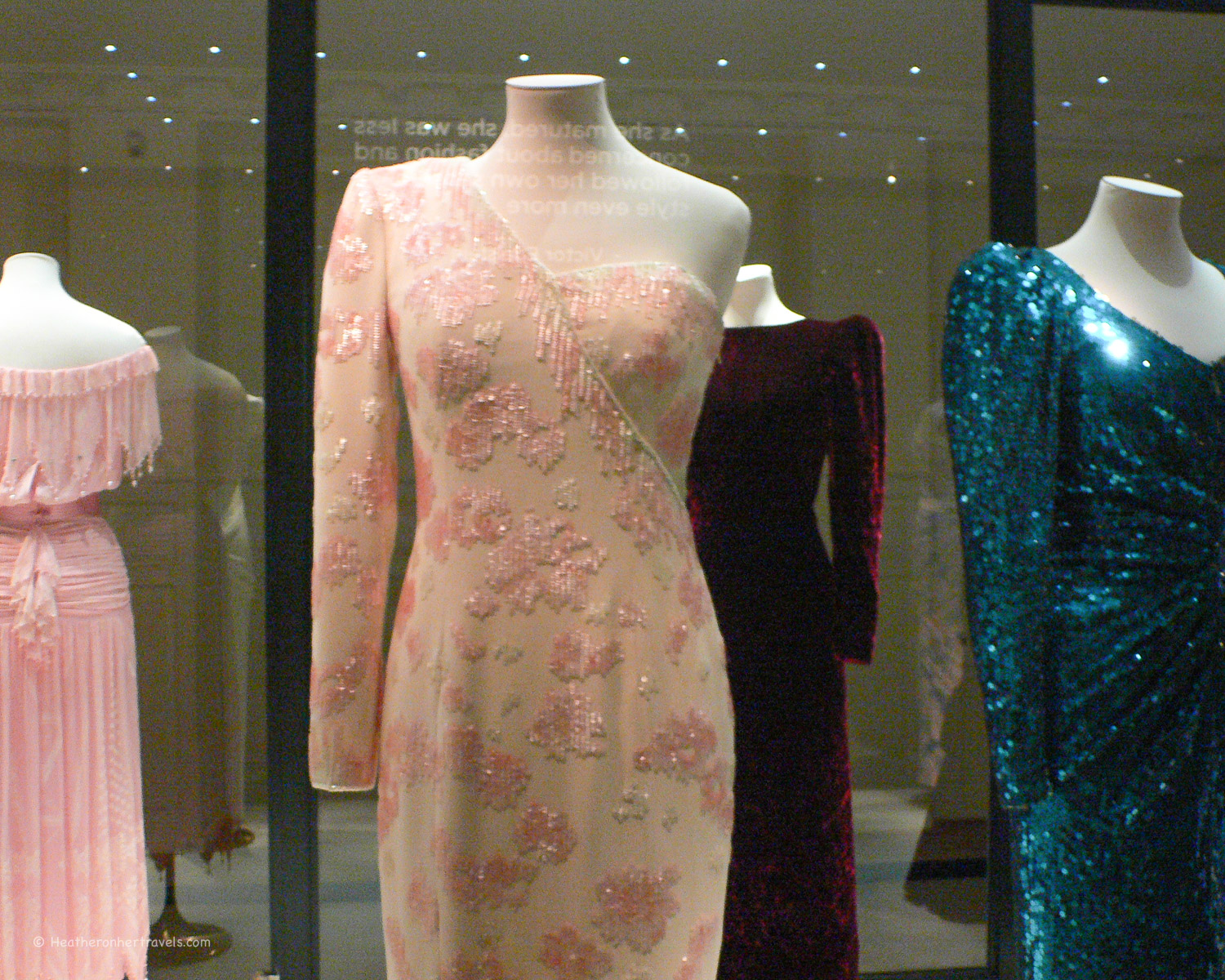 Princess Diana's dresses at Kensington Palace London © Heatheronhertravels.com