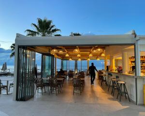 Poolside bar at Windmill Bay Hotel Zakynthos Photo Heatheronhertravels.com