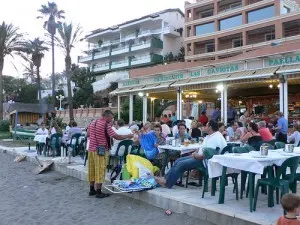 Chiringuito Las Gaviotas on the beach at Benalmadena