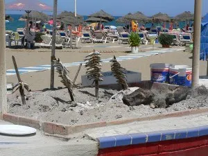 Sardine barbeque on the beach at Fuengirola