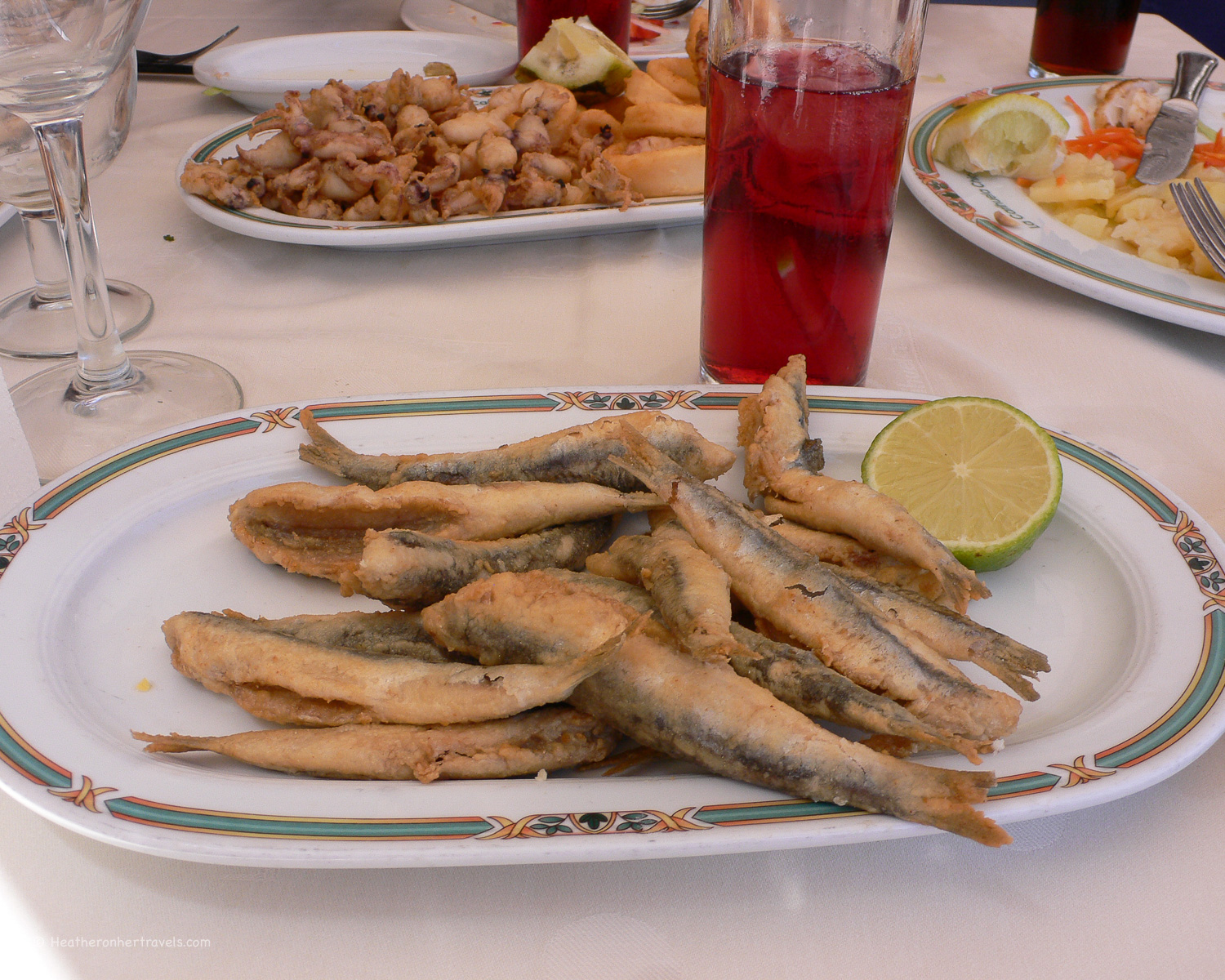 Seafood on Fuengirola beach Costa del Sol Spain © Heatheronhertravels.com