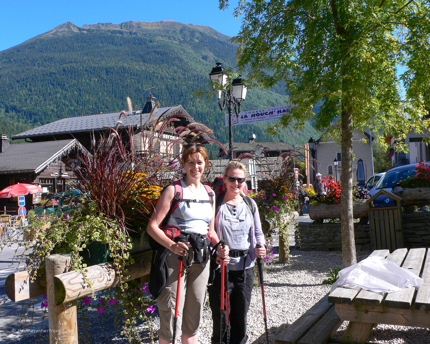 At the start of our walk in Les Houches