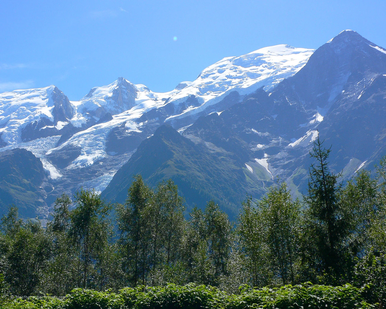 View from the statue of Christ the King above Les Houches, Chamonix