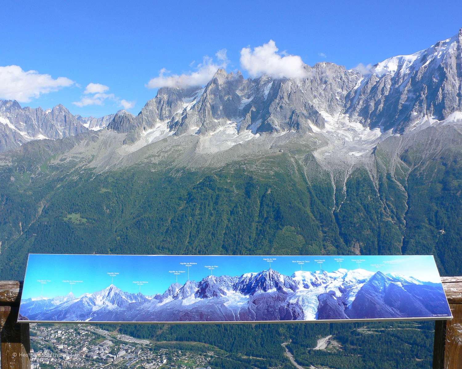 View from the terrace at Refuge de Bellechat near Chamonix