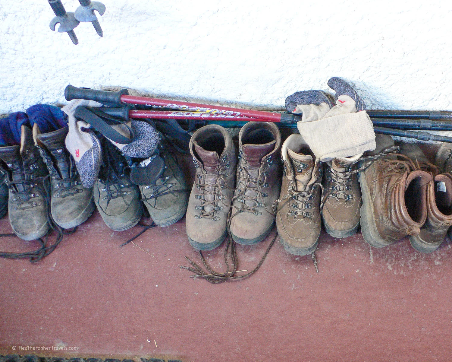 Walking boots on the Tour de Mont Blanc