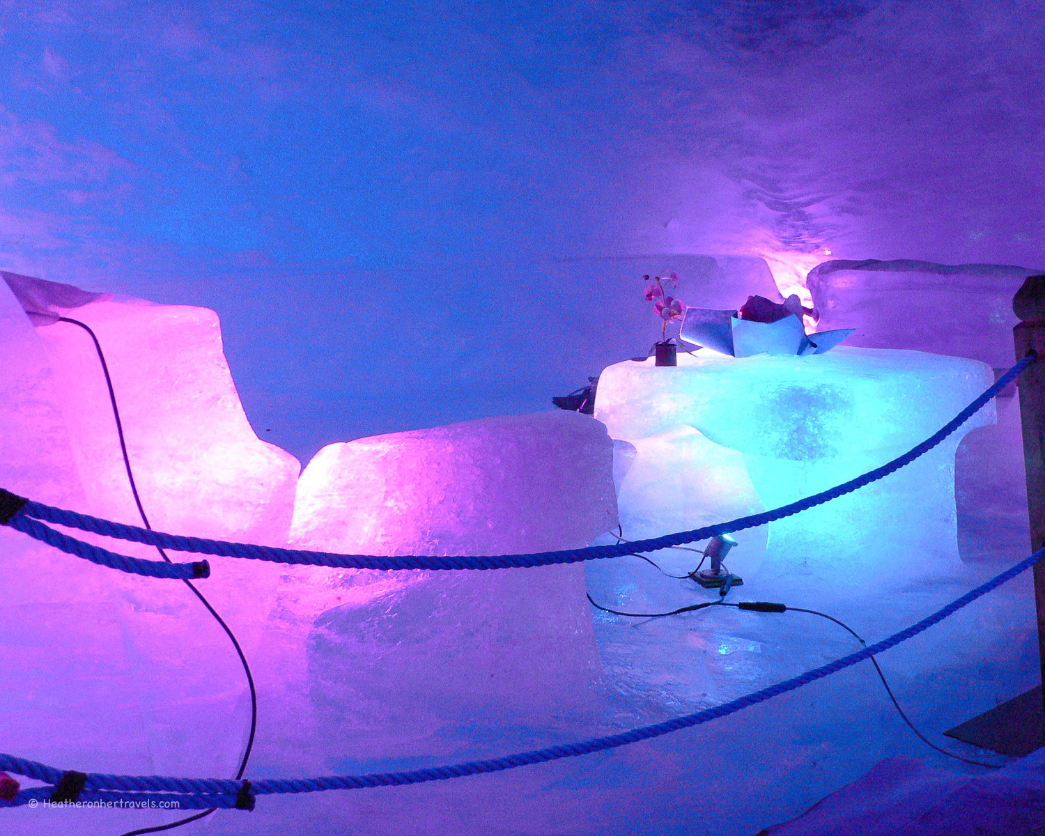 Ice cave in the Mer de Glace near Chamonix