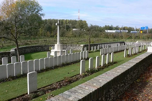 War graves at Crump Trench Cemetery near Arras,France