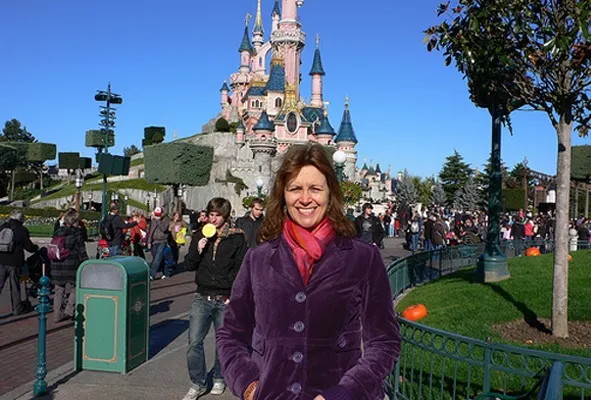 Heather at the Sleeping Beauty Castle, Disneyland Paris