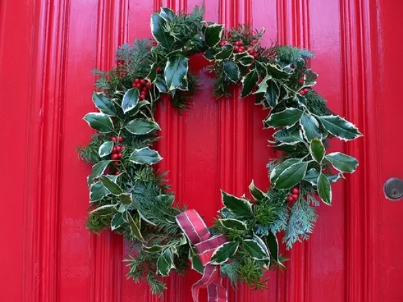 Christmas wreath in Bristol