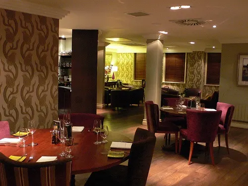 Dining room at Waterside Brasserie, Arden Hotel, Stratford upon Avon