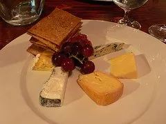 Cheese plate at the Waterside Brasserie, Arden Hotel, Stratford upon Avon