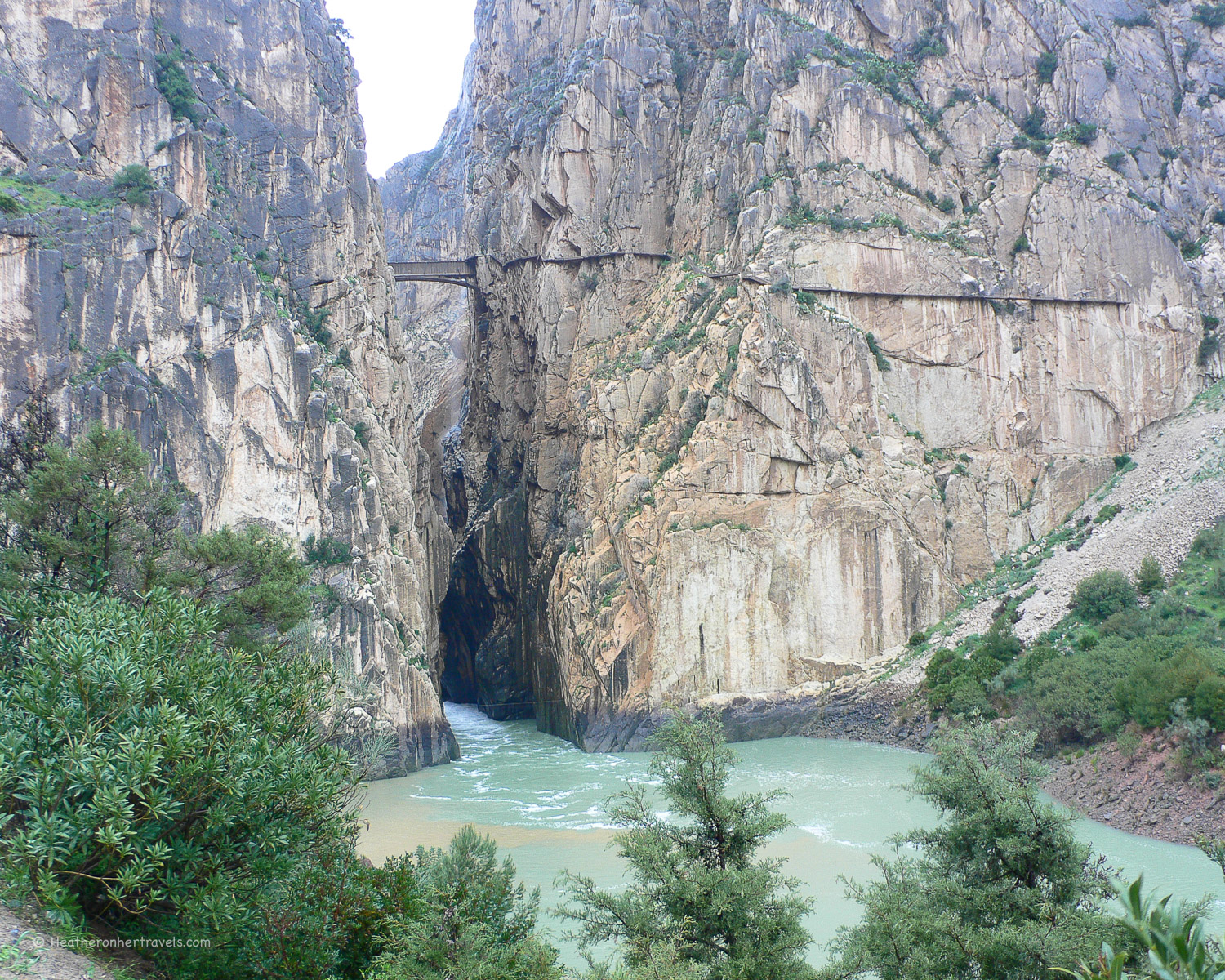 El Chorro Gorge near Malaga Spain © Heatheronhertravels.com