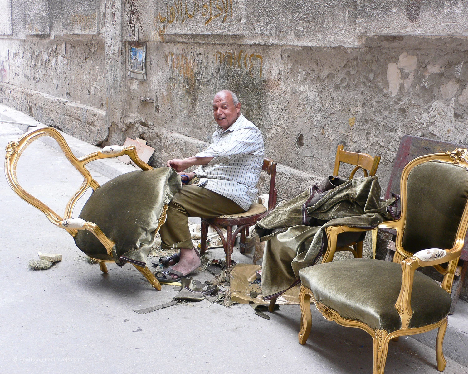 In the back streets of Alexandria Egypt