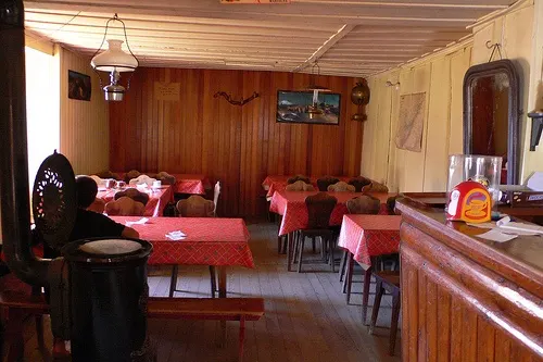 Dining room at Refuge Col de Balme 