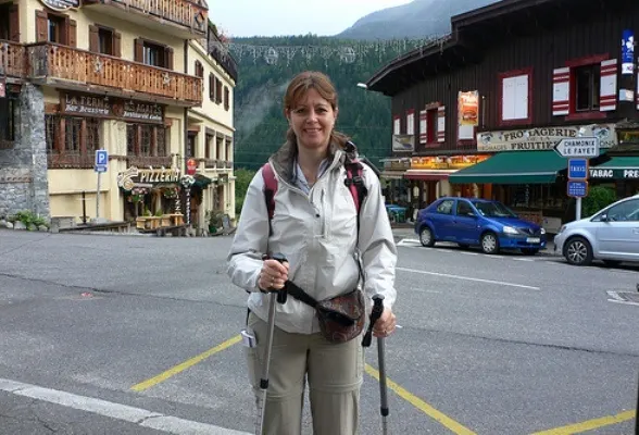 At the start of our walk in Les Houches