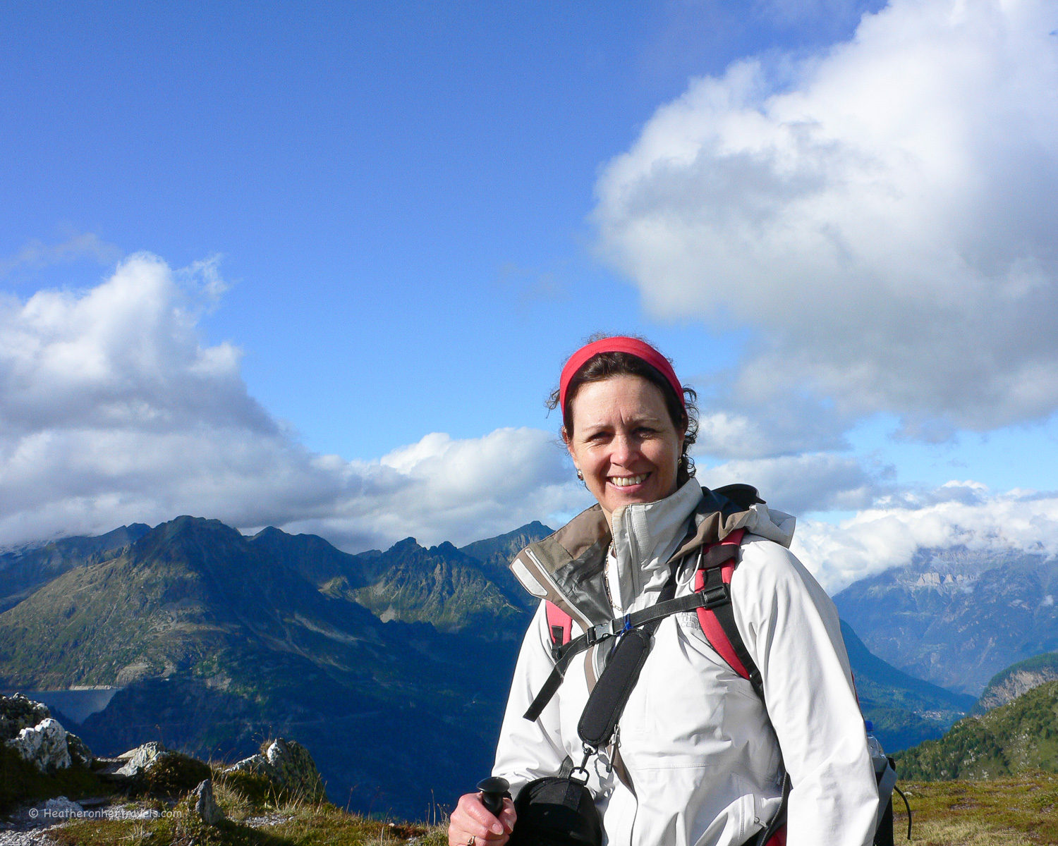 At the top of L'Aguillette des Posettes on the Tour de Mont Blanc