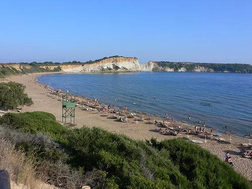 Gerakas beach with Turtle nesting sites on Zakynthos