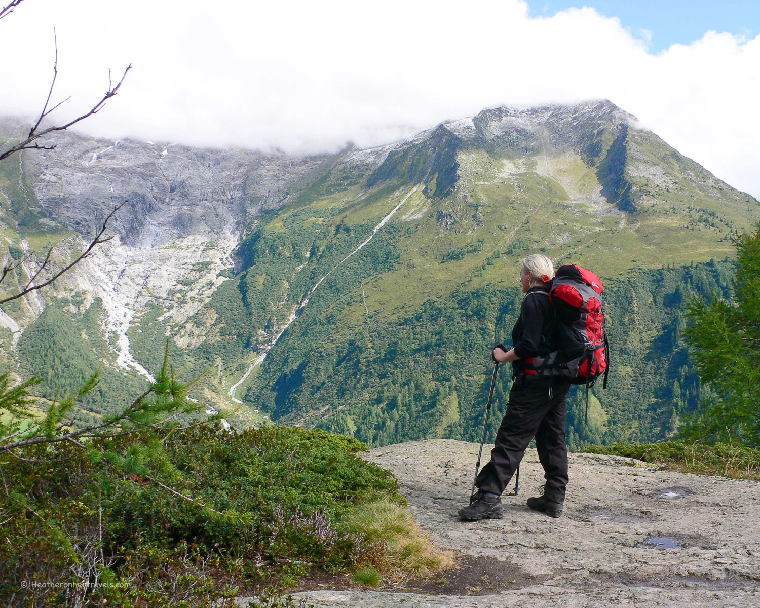 View above Tre-le-champ on theTour de Mont Blanc