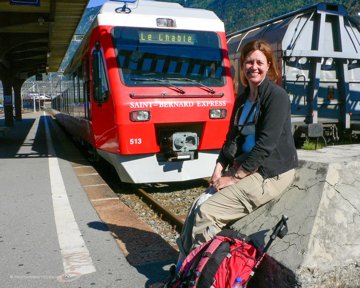 Waiting for the train at Martigny