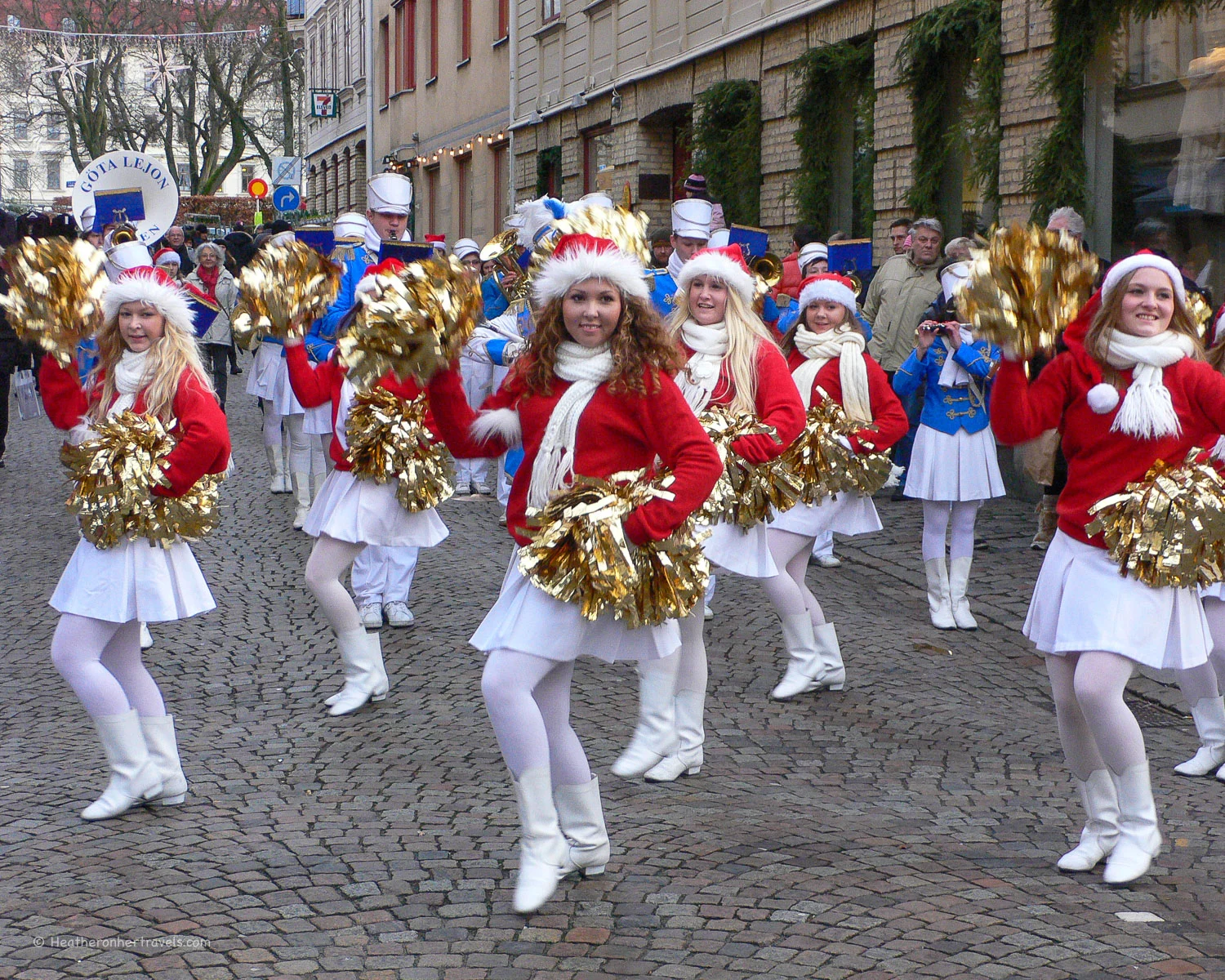 Christmas marching band in Haga, Gothenburg