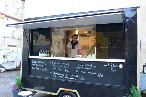 Strommingsluckan van selling fried herring and mashed potato in Gothenburg Photo: Heatheronhertravels.com