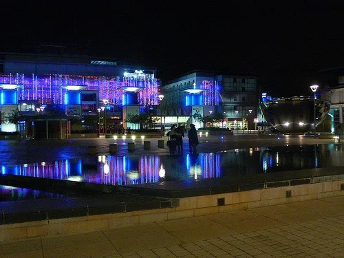 Millenium square in Bristol at night - Bristol free things to do Photo: Heatheronhertravels.com