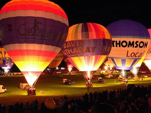 Night Glow at Bristol Ballon Fiesta Photo: Heatheronhertravels.com