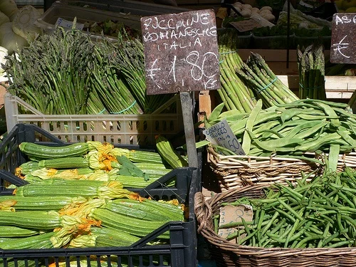 Vegetables in the market at Campo d'Fiori, Rome Photo: Heatheronhertravels.com