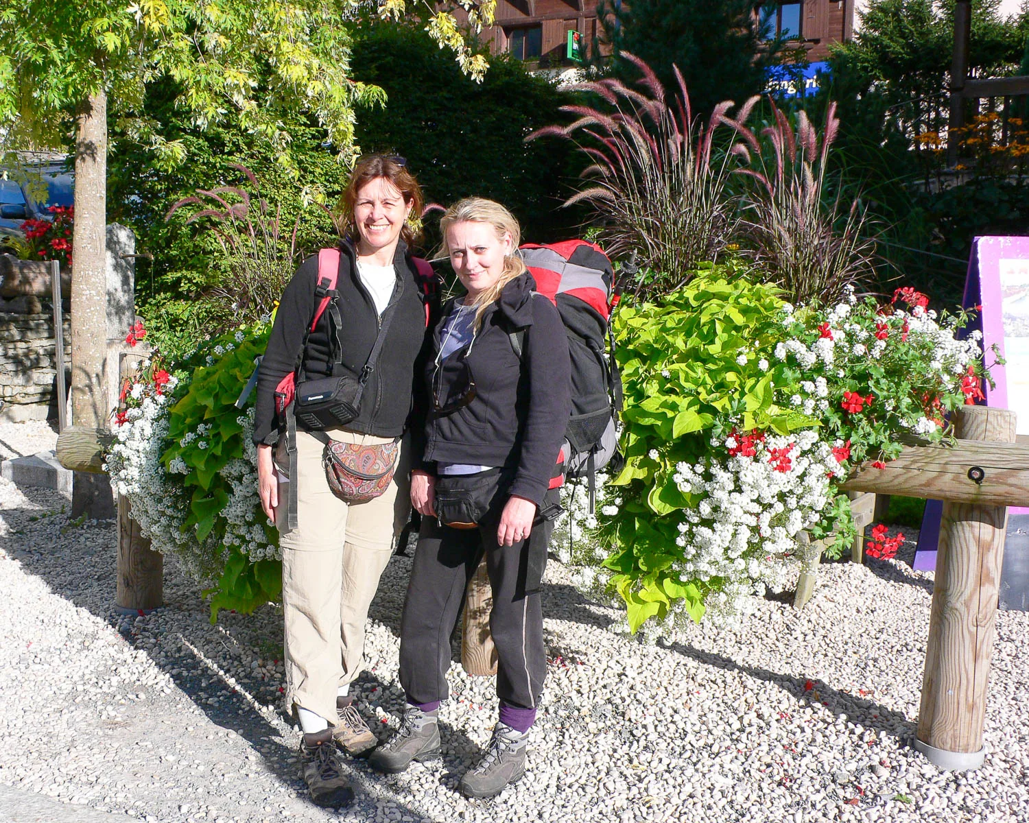 At the end of our walk in Les Houches