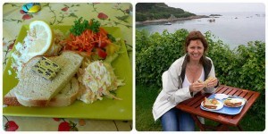 Crab salad & Crab sandwiches on Guernsey Photo: Heatheronhertravels.com