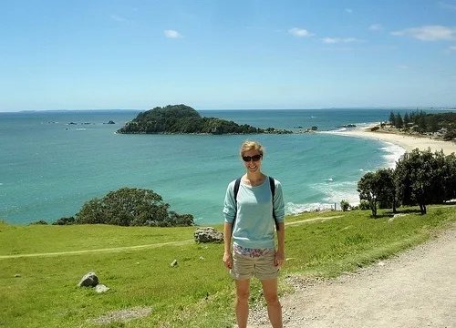 Allison stops at Mount Maunganui, New Zealand Photo by Allison Mac published on Heatheronhertravels.com