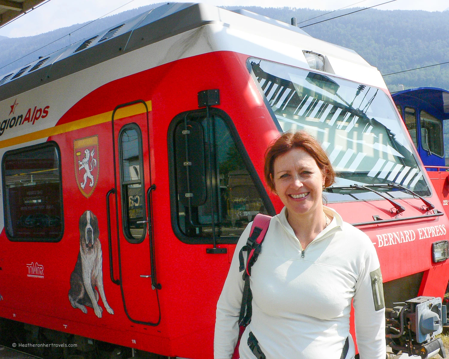 The St Bernard Express at Martigny, Switzerland