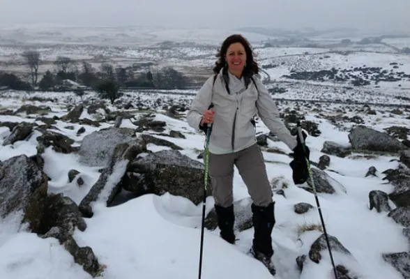 Nordic walking on Dartmoor