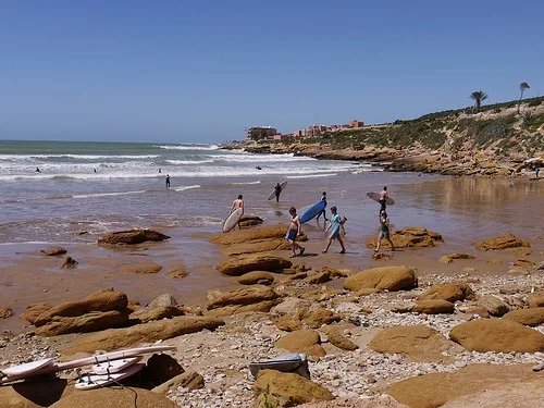 Panorama Beach at Tagahazout, Morocco Photo: Heatheronhertravels.com