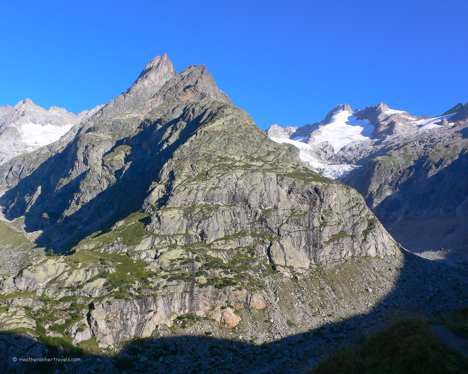 The Grand Col Ferret from the Italian side