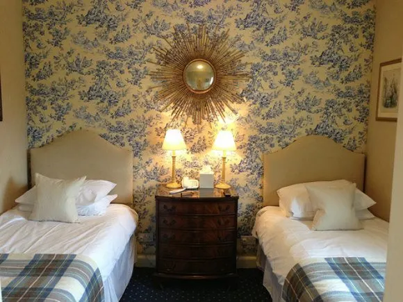 Our bedroom at the Acorn Inn in Evershot, Dorset Photo: Heatheronhertravels.com