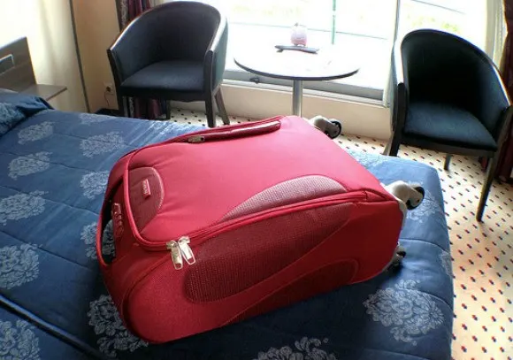 My Samsonite cabin case on the Rhine River Cruise Photo: Heatheronhertravels.com