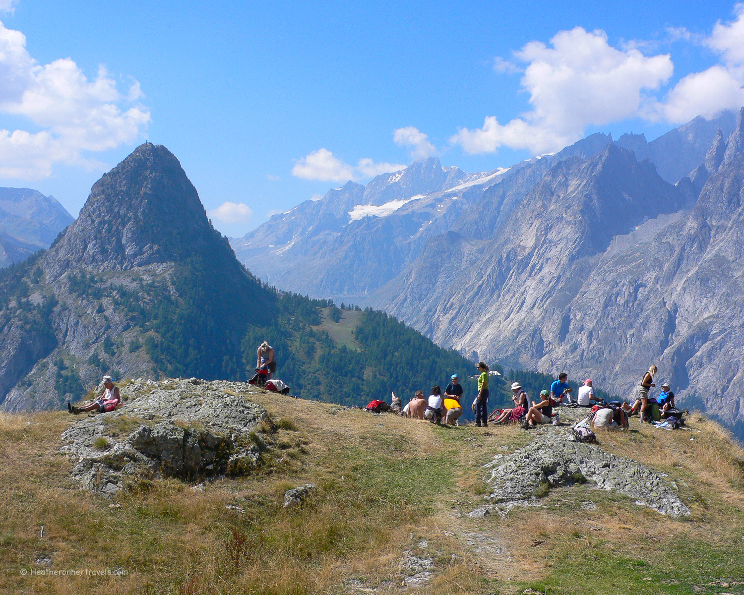 Above Courmayeur on the Tour de Mont Blanc