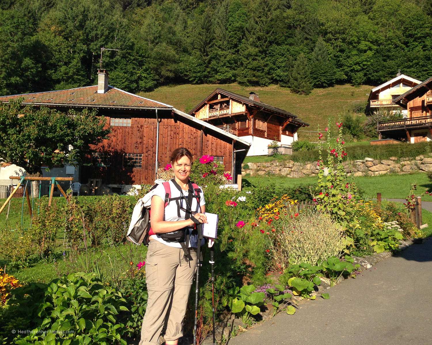 Gardens at the village of Les Hoches near Contamines