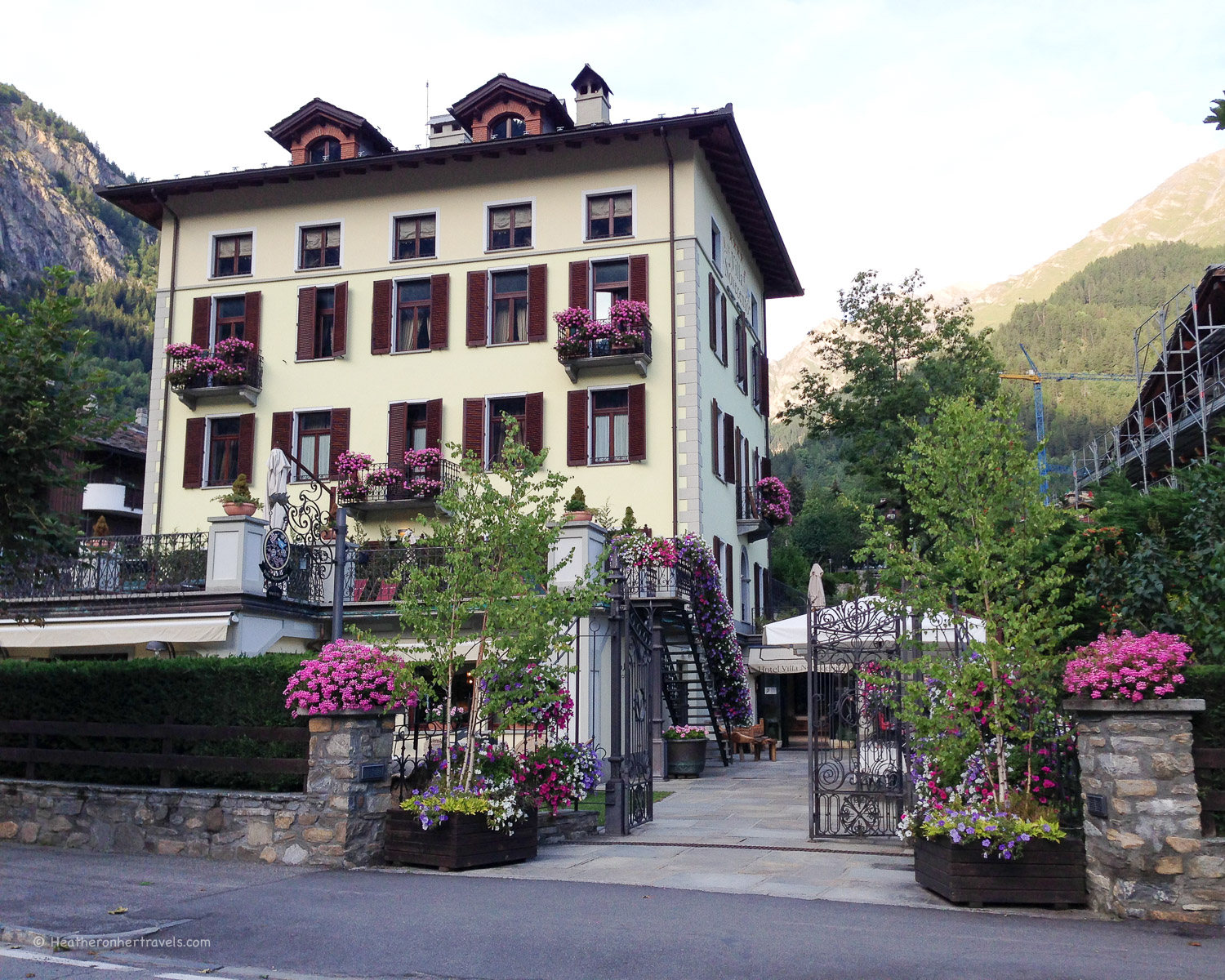 Hotel Villa Novecento where we stayed in Courmayeur