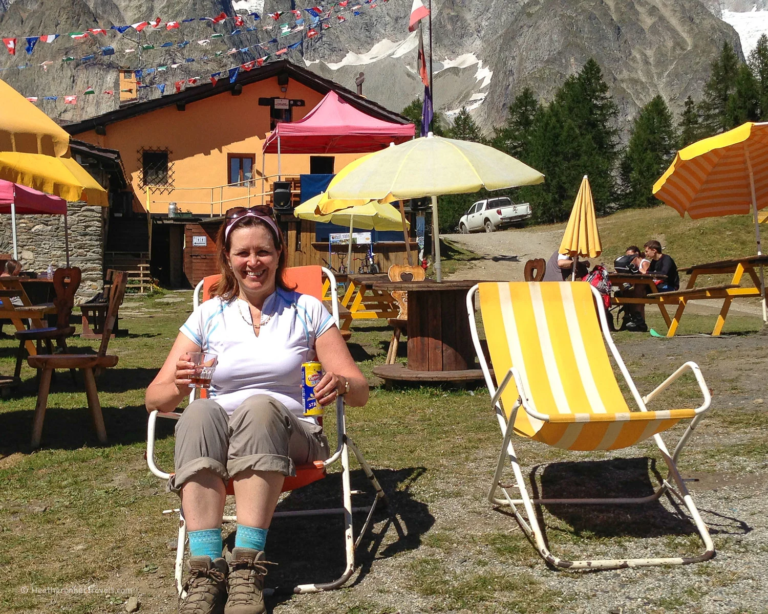 I really enjoyed my iced tea at Refuge Maison Vieille above Courmayeur