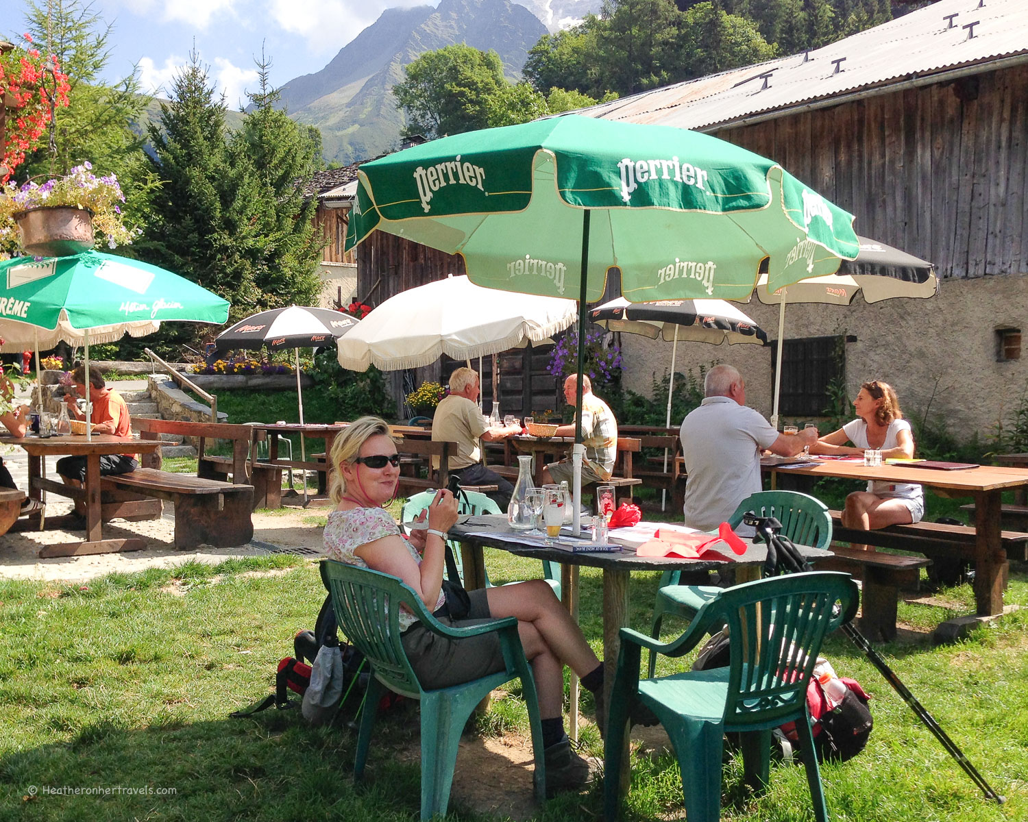 Stopping for lunch at Auberge de Bionnassay