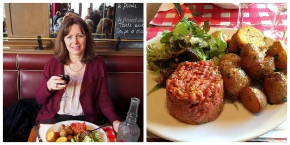 Trying Steak Tartare at Le Chat Bossu Photo: Heatheronhertravels.com