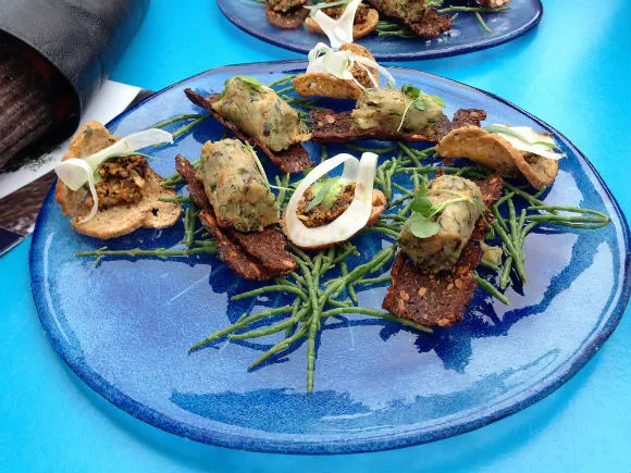 Mussel starter from Soren K on our Copenhagen Cooking Gastro cruise Photo: Heatheronhertravels.com