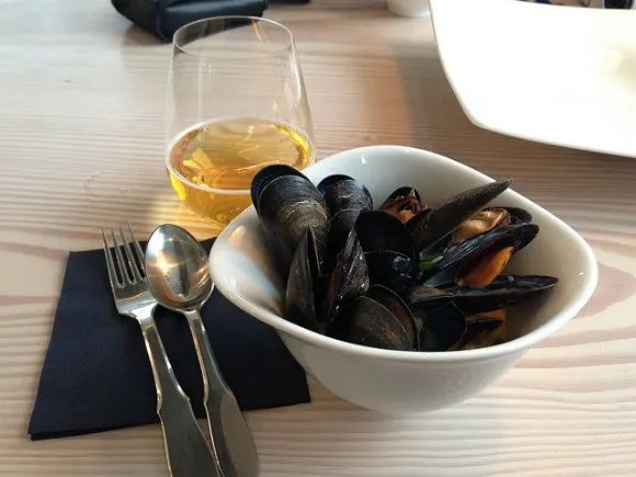 Mussels at Verandah as part of our gastro cruise with Copenhagen Cooking  Photo: Heatheronhertravels.com